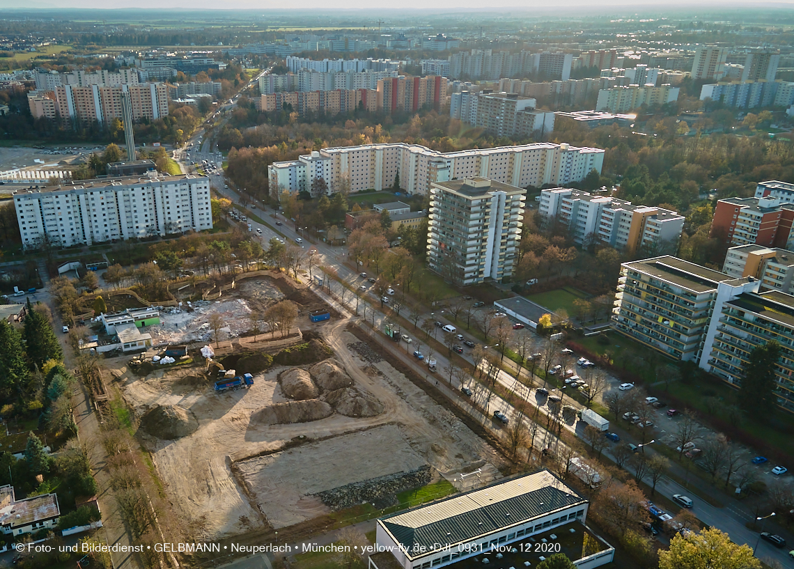 12.11.2020 - Baustelle der neuen Grundschule am Karl-Marx-Ring in Neuperlach